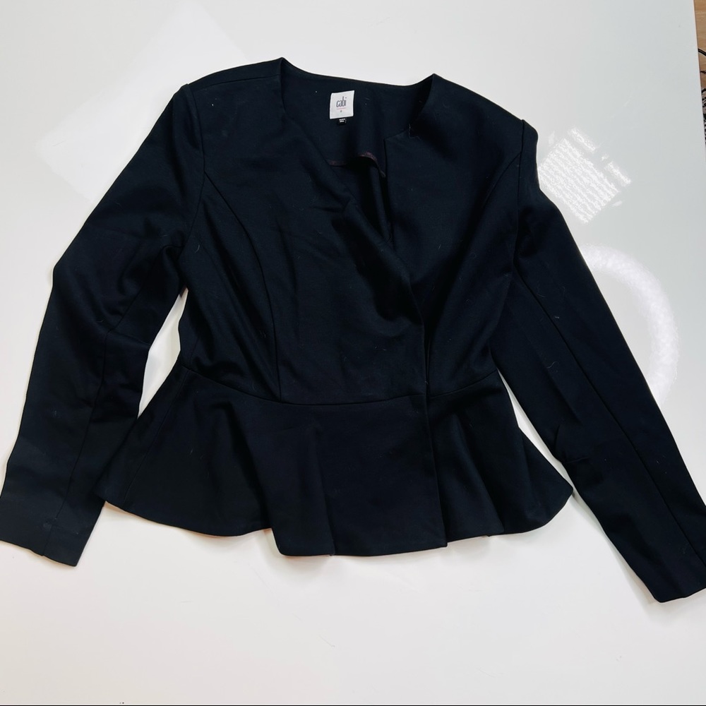 CAbi Black Jacket SPRING  SIZE 8 L040722 Style 3549 Button